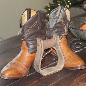 Tony Lama Mens Roper Boots Size 10.5D
